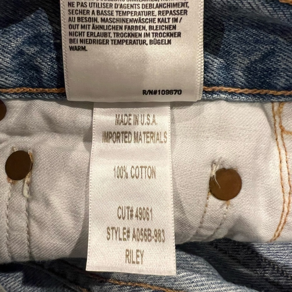 : AGOLDE Riley Blue High Rise Straight Leg Jeans Size 23 - Picture 13 of 13